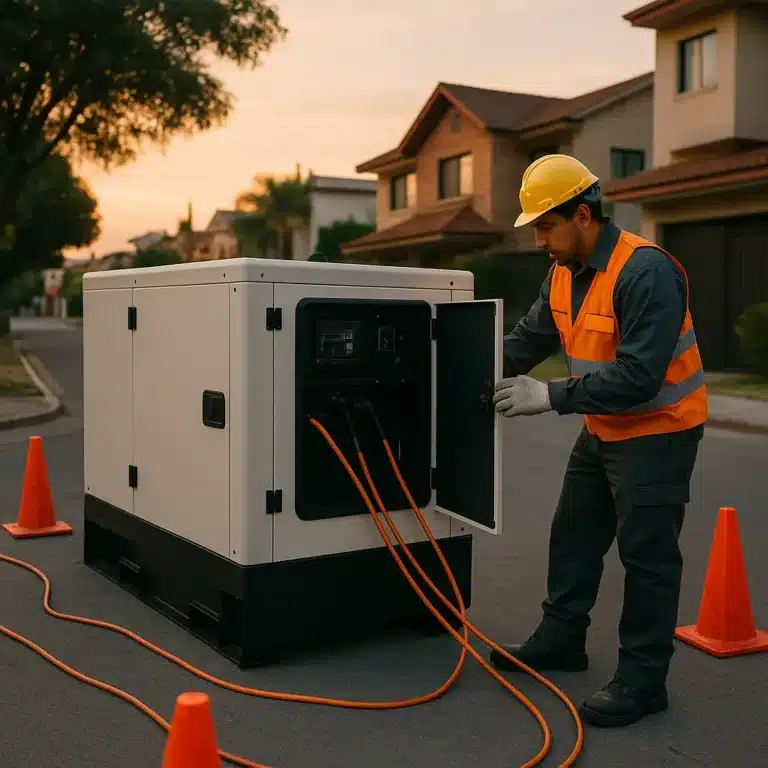 alquiler de generador eléctrico en Bosques del Lago, Cuautitlán Izcalli, equipo en operación | EXESA